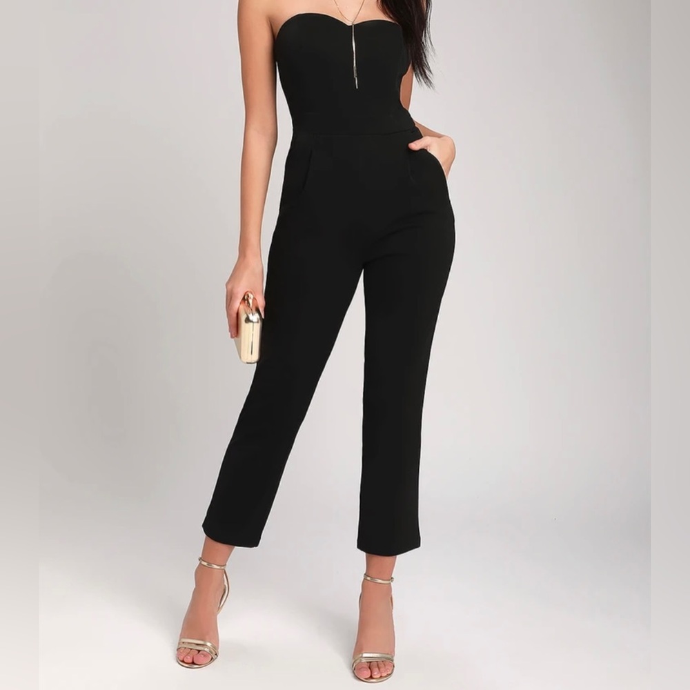 Lulus strapless jumpsuit Size Small